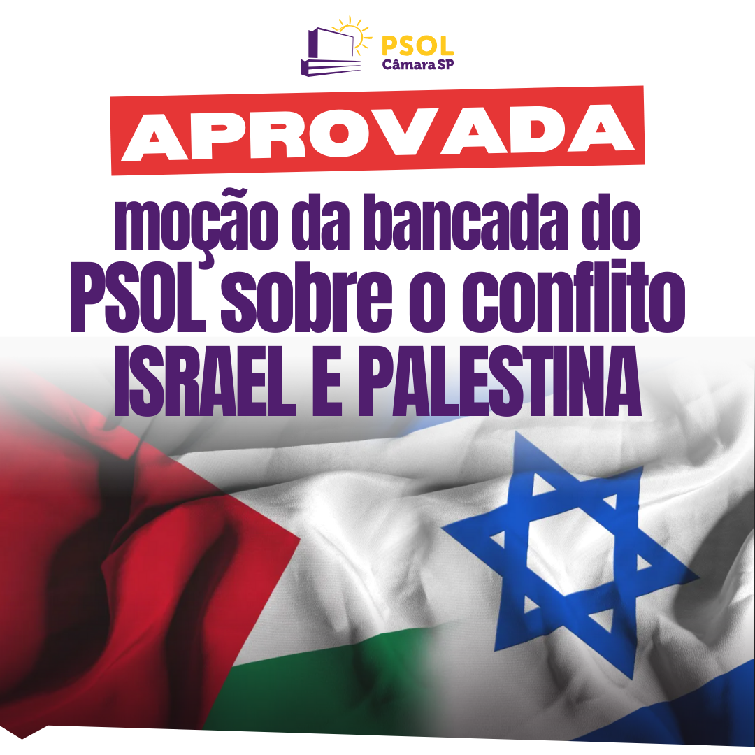 Aprovada moção da bancada do PSOL sobre o conflito Israel e Palestina